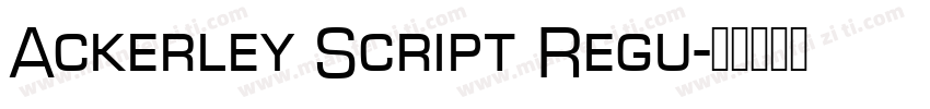 Ackerley Script Regu字体转换